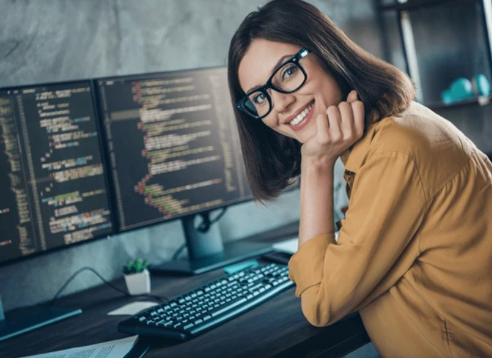 Students Learning Cybersecurity Online
